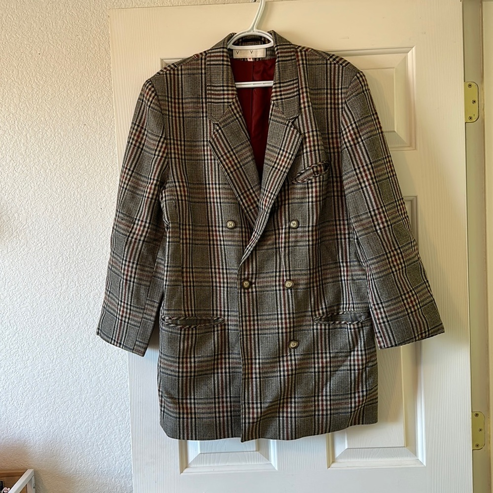Vintage plaid blazer